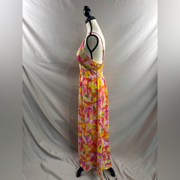 Boho Colourful Print Side Slit Dress - Picture 8 of 9